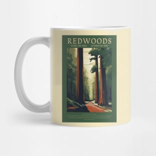 Redwoods National Park Vintage Travel Poster Mug